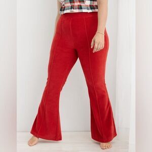 AERIE GROOVE-ON RIB VELOUR FLARE PANT NWT LARGE REGULAR